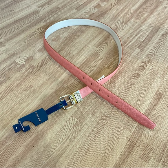 Cole Haan Leather Pink Tan Reversible Belt Medium - Picture 7 of 9
